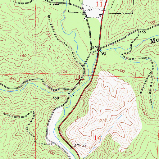 Topographic Map of May Creek, CA