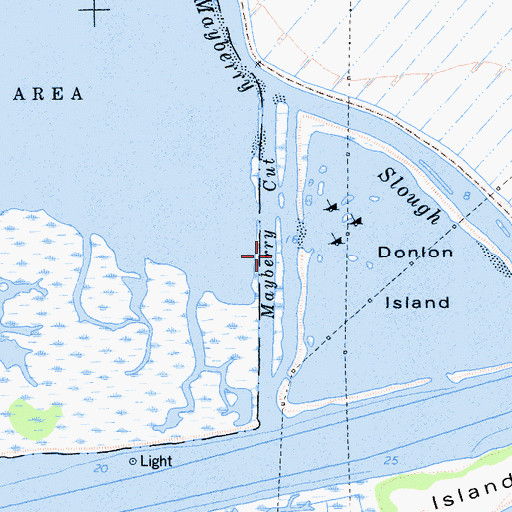 Topographic Map of Mayberry Cut, CA