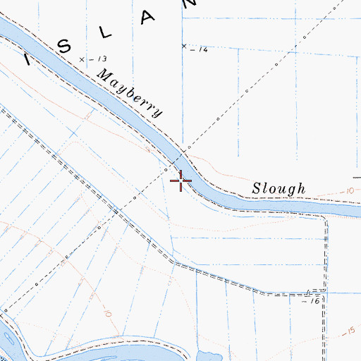 Topographic Map of Mayberry Slough, CA