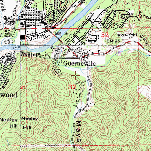 Topographic Map of Mays Canyon, CA