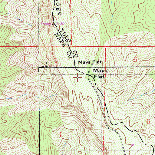 Topographic Map of Mays Flat, CA