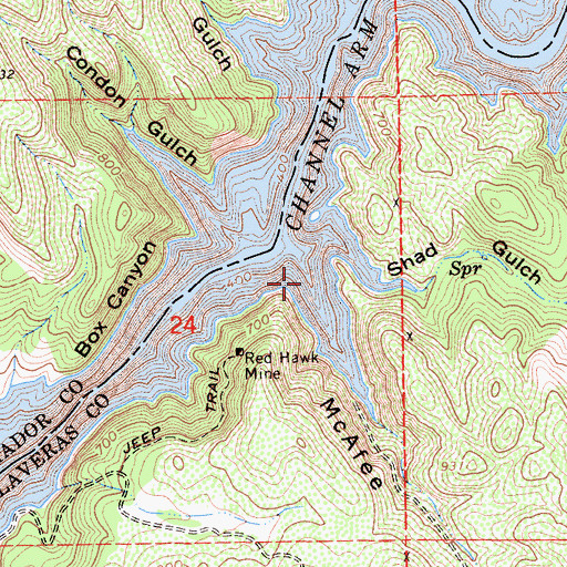 Topographic Map of McAfee Gulch, CA