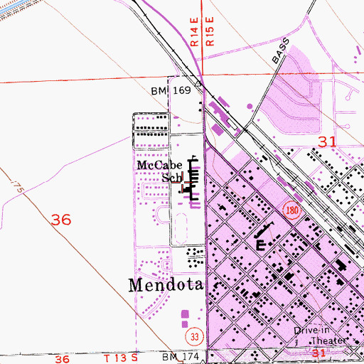 Topographic Map of McCabe Elementary School, CA