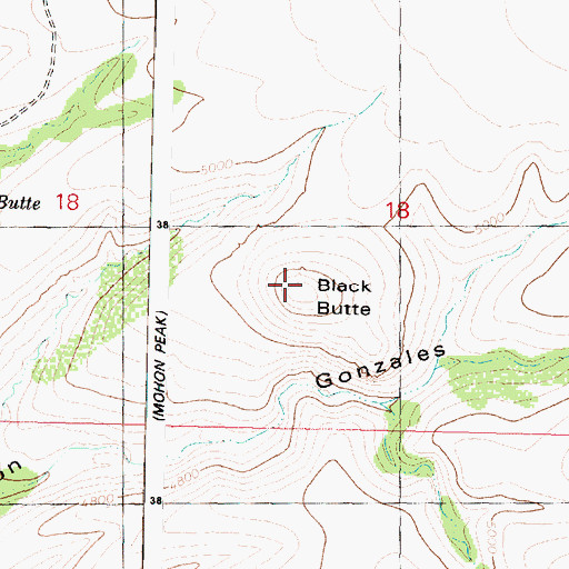 Topographic Map of Black Butte, AZ