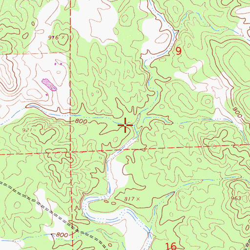 Topographic Map of McCarty Creek, CA