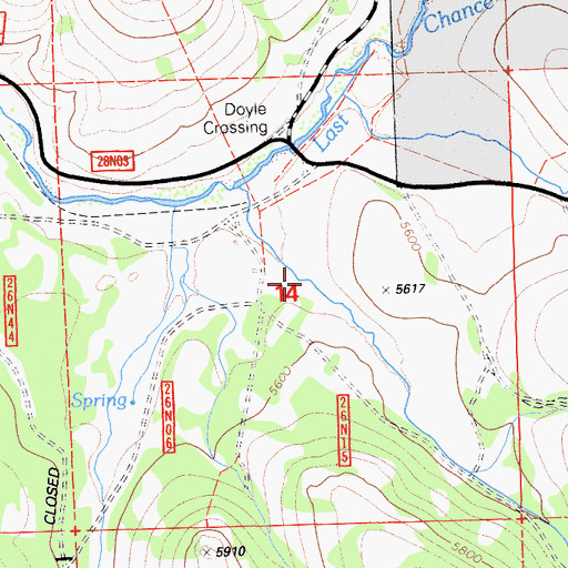 Topographic Map of McClellan Canyon, CA