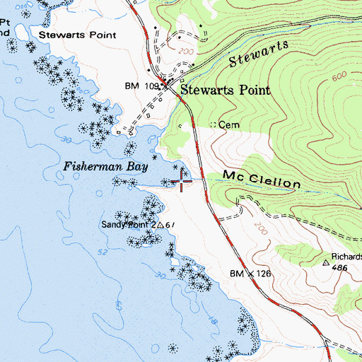 Topographic Map of McClellon Gulch, CA