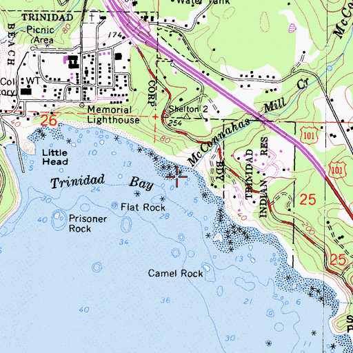 Topographic Map of McConnahas Mill Creek, CA