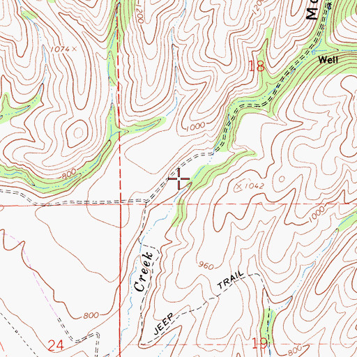 Topographic Map of McCoy Canyon, CA
