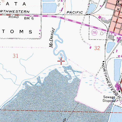 Topographic Map of McDaniel Slough, CA