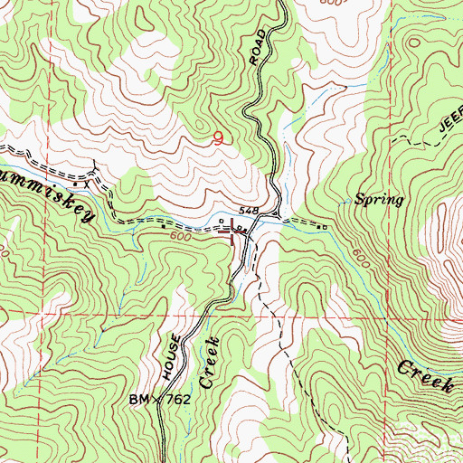 Topographic Map of McDonald Creek, CA