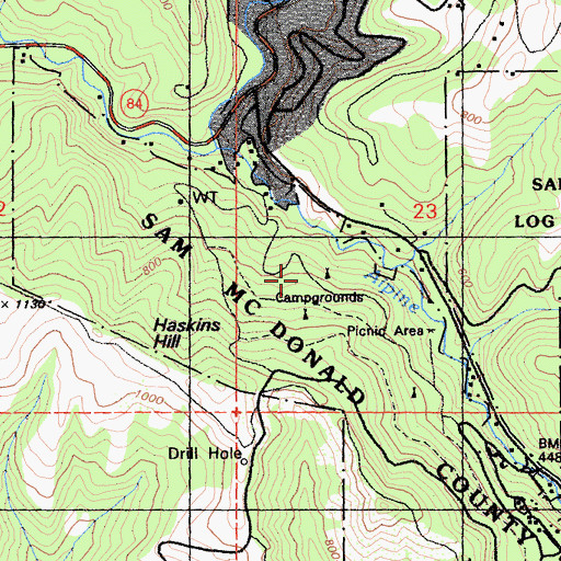 Topographic Map of McDonald Park, CA