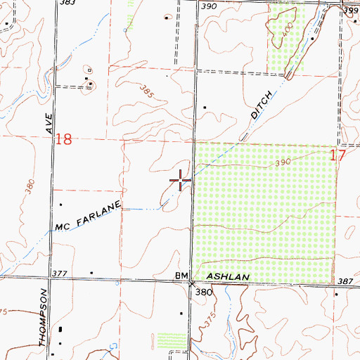 Topographic Map of McFarlane Ditch, CA