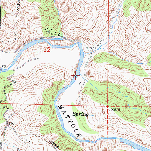 Topographic Map of McGinnis Creek, CA
