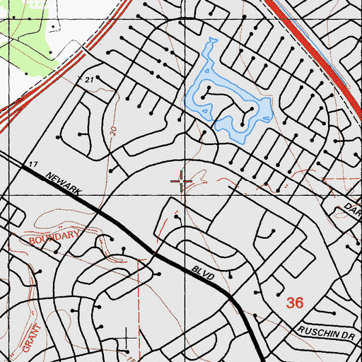 Topographic Map of MacGregor Interior School, CA