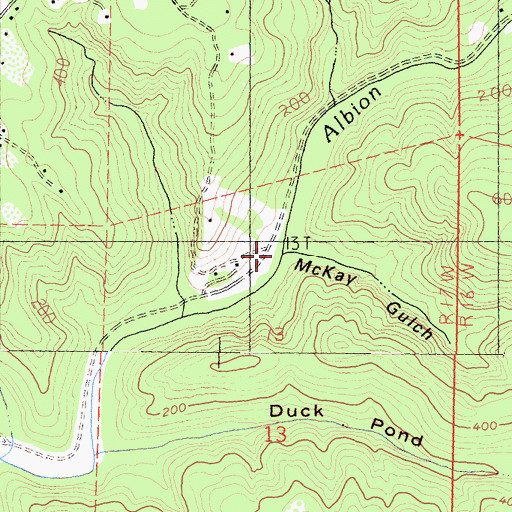 Topographic Map of McKay Gulch, CA