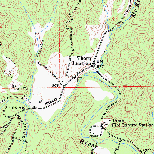 Topographic Map of McKee Creek, CA