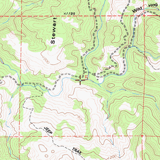 Topographic Map of McKenzie Creek, CA