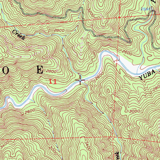 Topographic Map of McKilligan Creek, CA