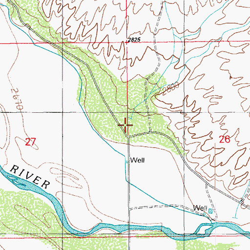 Topographic Map of Burton Wash, AZ