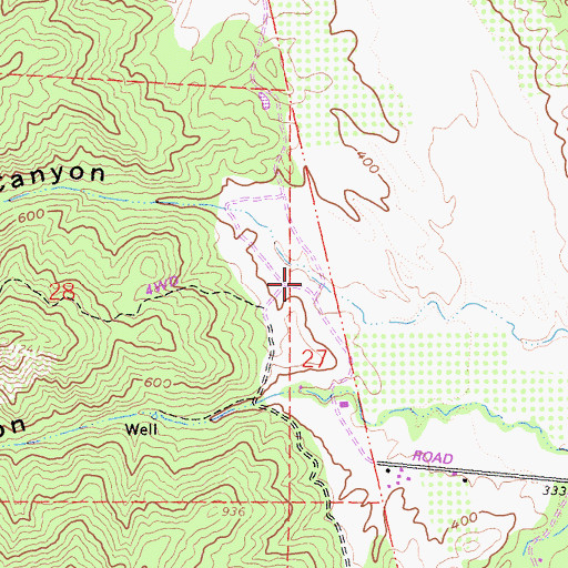 Topographic Map of McKinney Canyon, CA