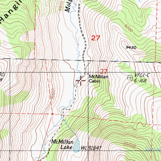 Topographic Map of McMillan Cabin, CA