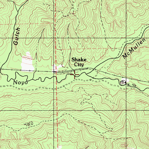 Topographic Map of McMullen Creek, CA