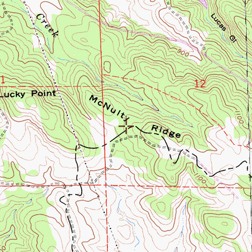 Topographic Map of McNulty Ridge, CA