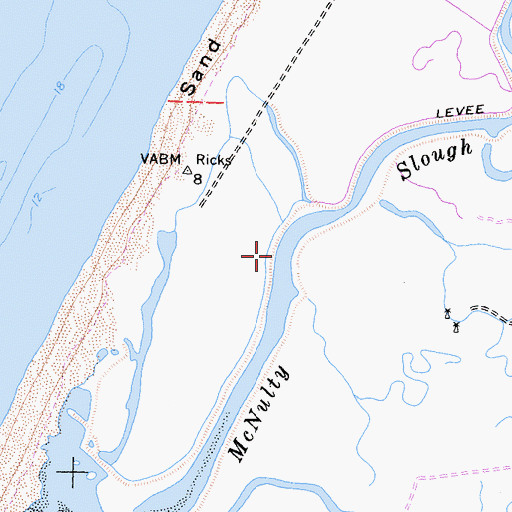 Topographic Map of McNulty Slough, CA