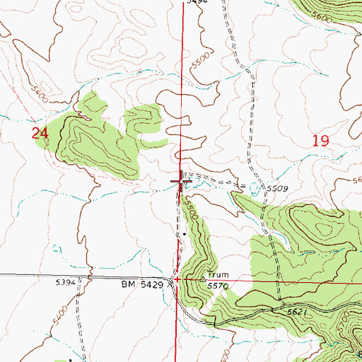 Topographic Map of Bundy Tank, AZ