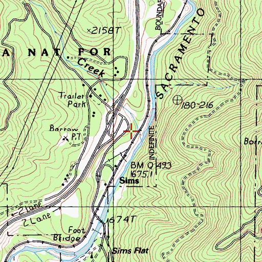 Topographic Map of Mears Creek, CA