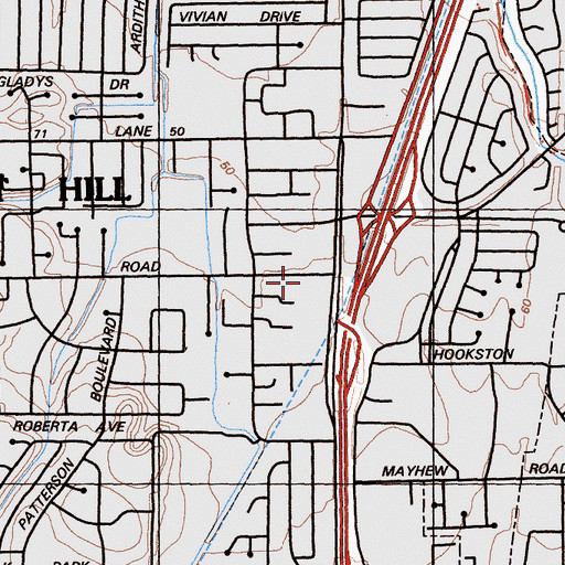 Topographic Map of Memorial Monument, CA
