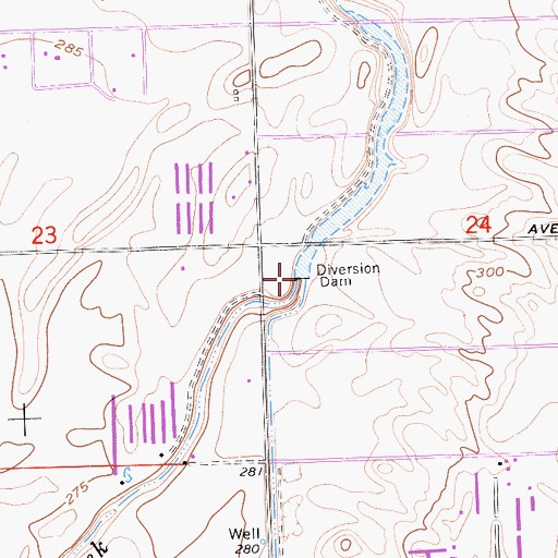 Topographic Map of Mendota Dam, CA