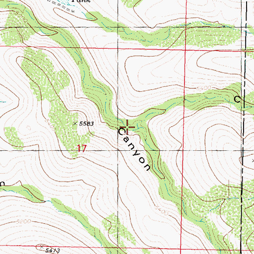 Topographic Map of C S Canyon, AZ