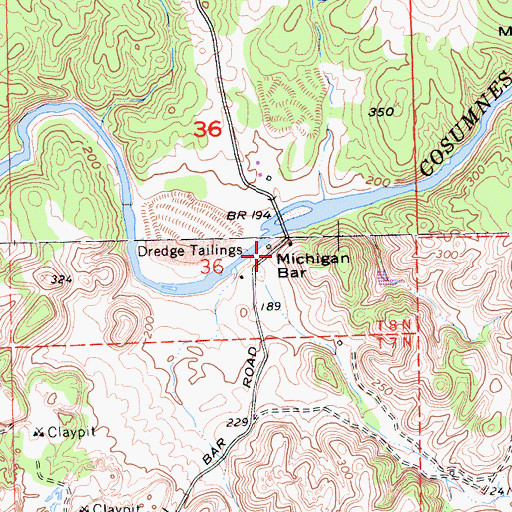 Topographic Map of Michigan Bar, CA