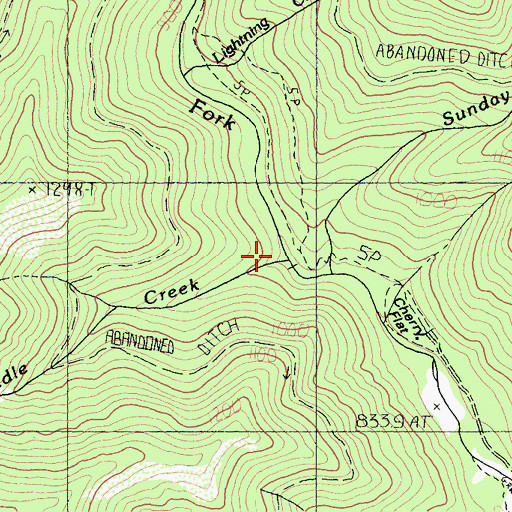 Topographic Map of Middle Creek, CA