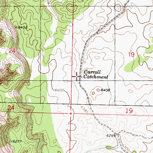Topographic Map of Carroll Catchment Tank, AZ