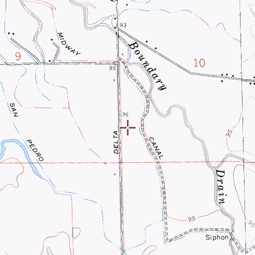 Topographic Map of Midway Canal, CA