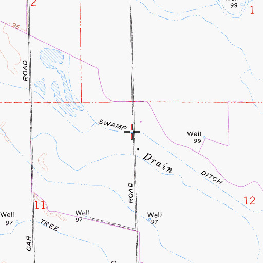 Topographic Map of Midway Swamp Ditch, CA