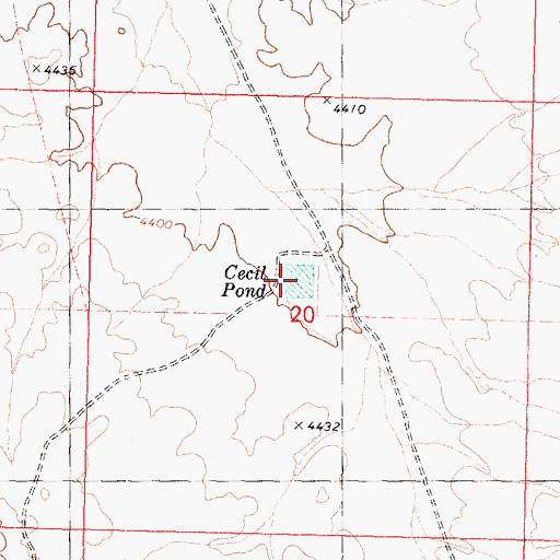 Topographic Map of Cecil Pond, AZ