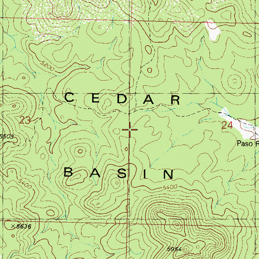 Topographic Map of Cedar Basin, AZ