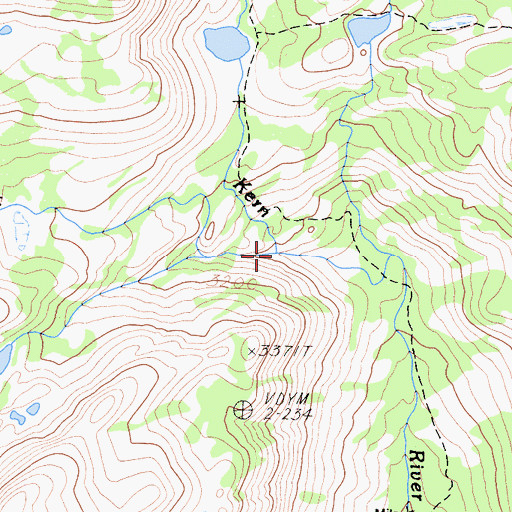 Topographic Map of Milestone Creek, CA