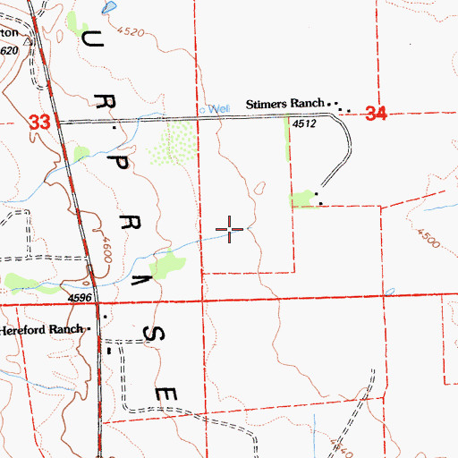 Topographic Map of Milk Creek, CA