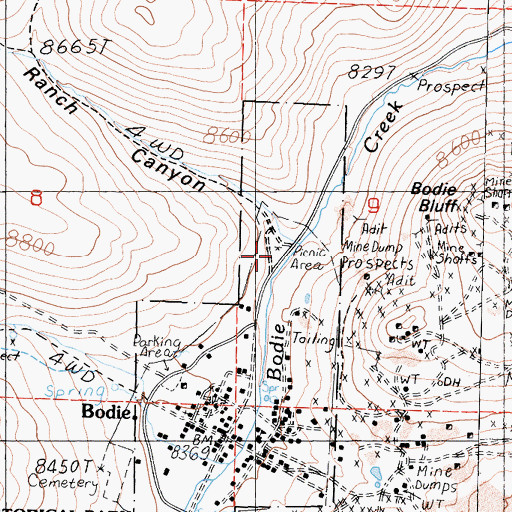 Topographic Map of Milk Ranch Canyon, CA