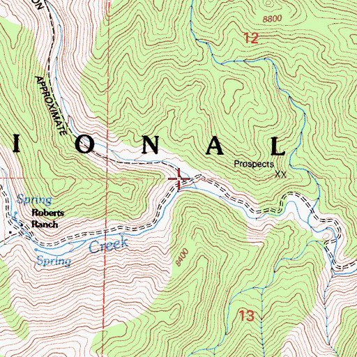 Topographic Map of Mill Canyon, CA