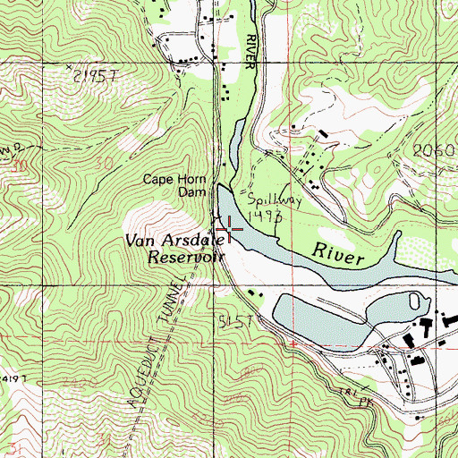 Topographic Map of Mill Creek, CA