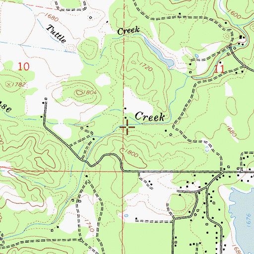 Topographic Map of Mill Creek, CA