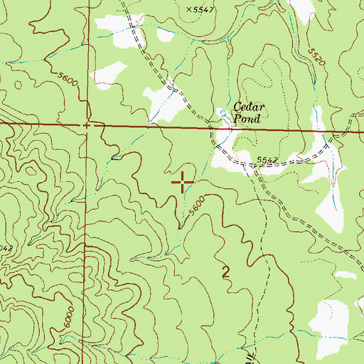 Topographic Map of Cedar Pocket Reservoir, AZ