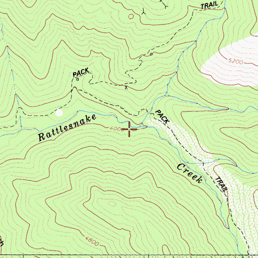 Topographic Map of Mill Creek, CA