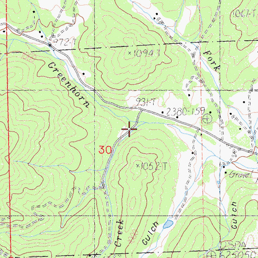 Topographic Map of Mill Creek, CA